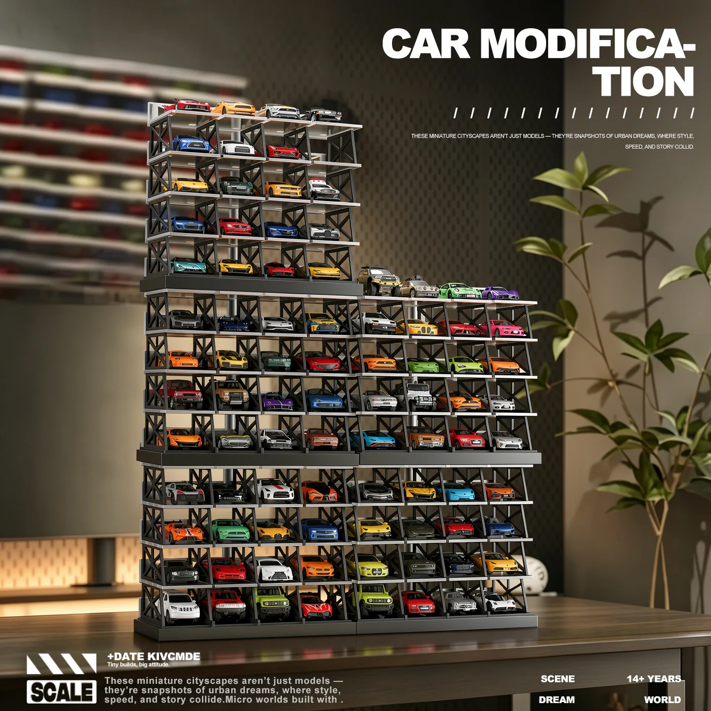 Simple multi-layer garage acrylic assembly rack 1/64 toy alloy car display stand desktop ornament