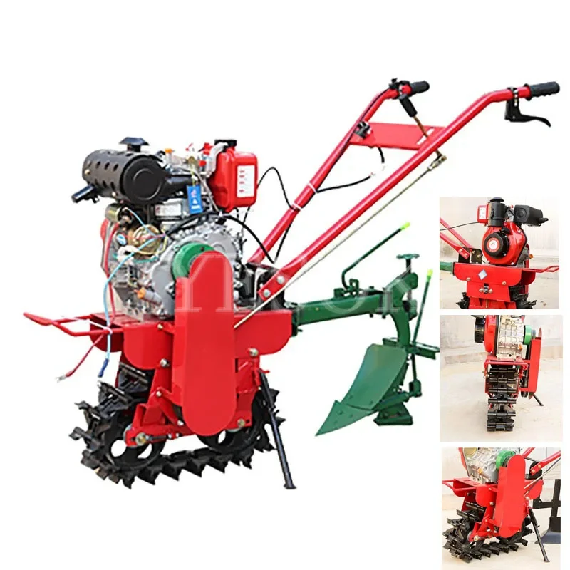 

Chain Track Cultivator Agricultural Use Trenching Soil Cultivation Plough Field Soil Cultivation Gasoline And Diesel Models