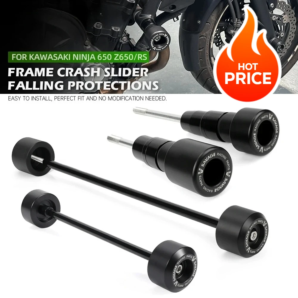 

For KAWASAKI NINJA 650 Z 650 RS 2017-2025 Motorcycle Rear Front Wheel Axle Slider Protection