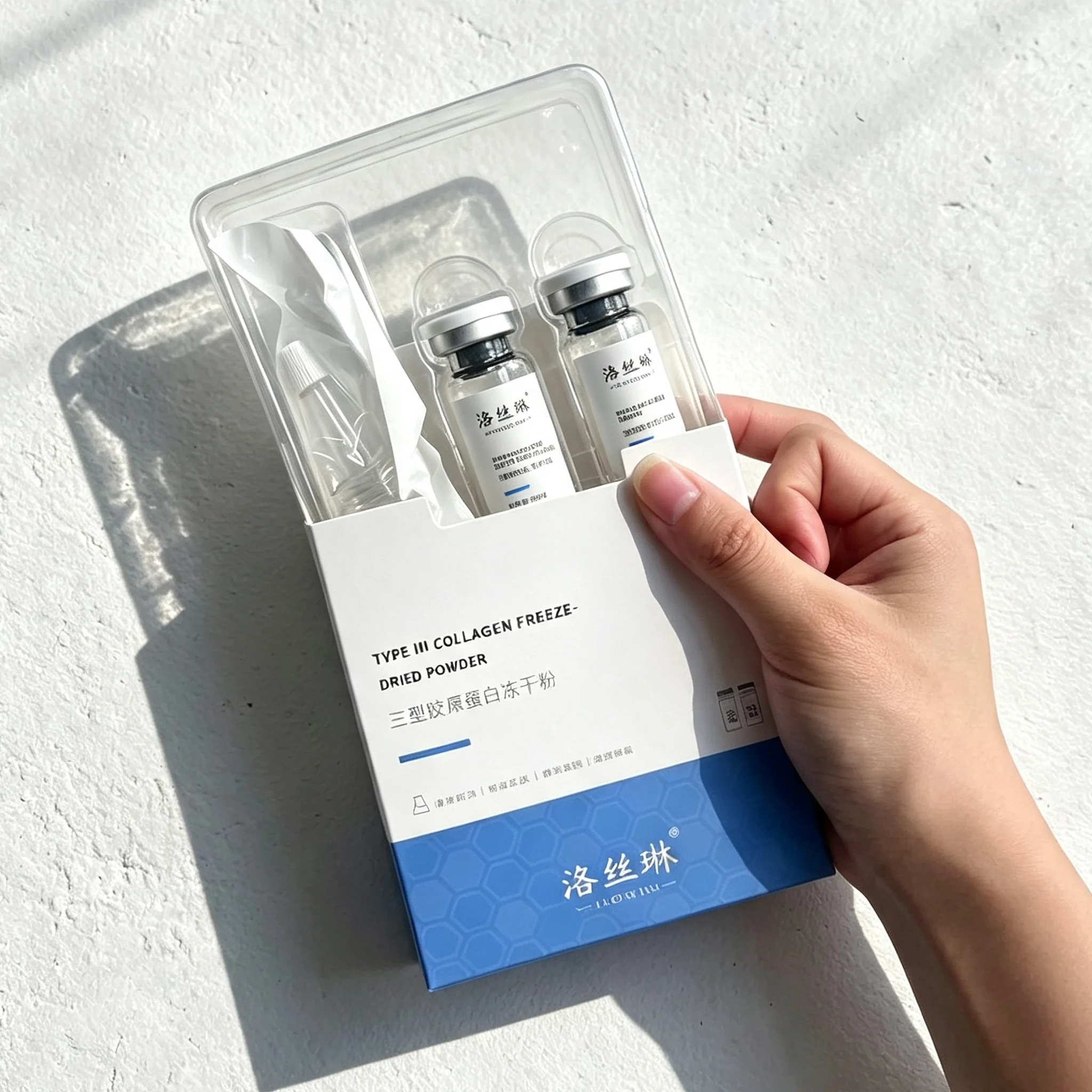 Ghk-Cu Lyophilized Powder Set for Beauty Essence Deep Repair Moisturize Skin Booster Brightening 0.25mm Microneedles Essence