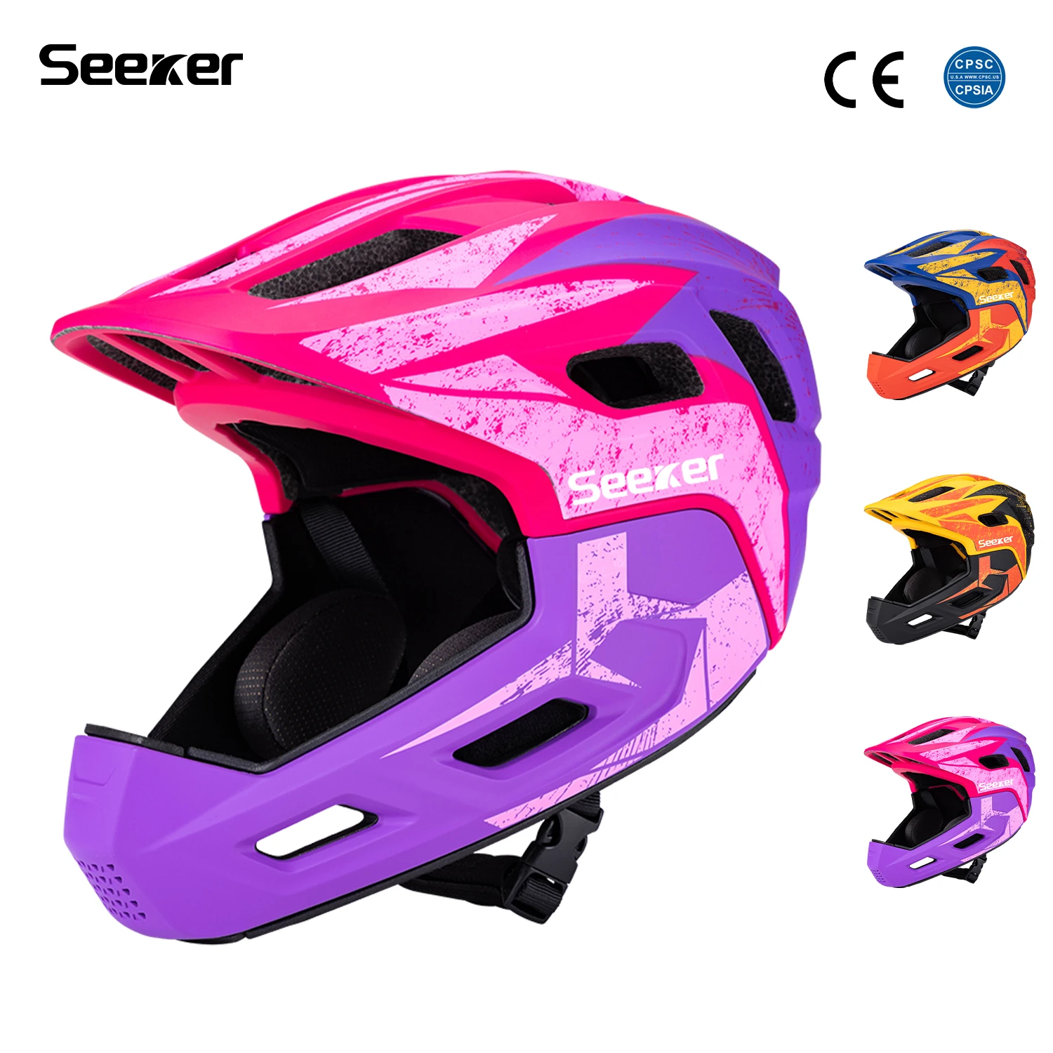 Cycling Gear For Kids - Seeker Kinder-Laufrad, Rollerhelm, Offroad-Schutzausrüstung, Integralhelm, Ultraleichter