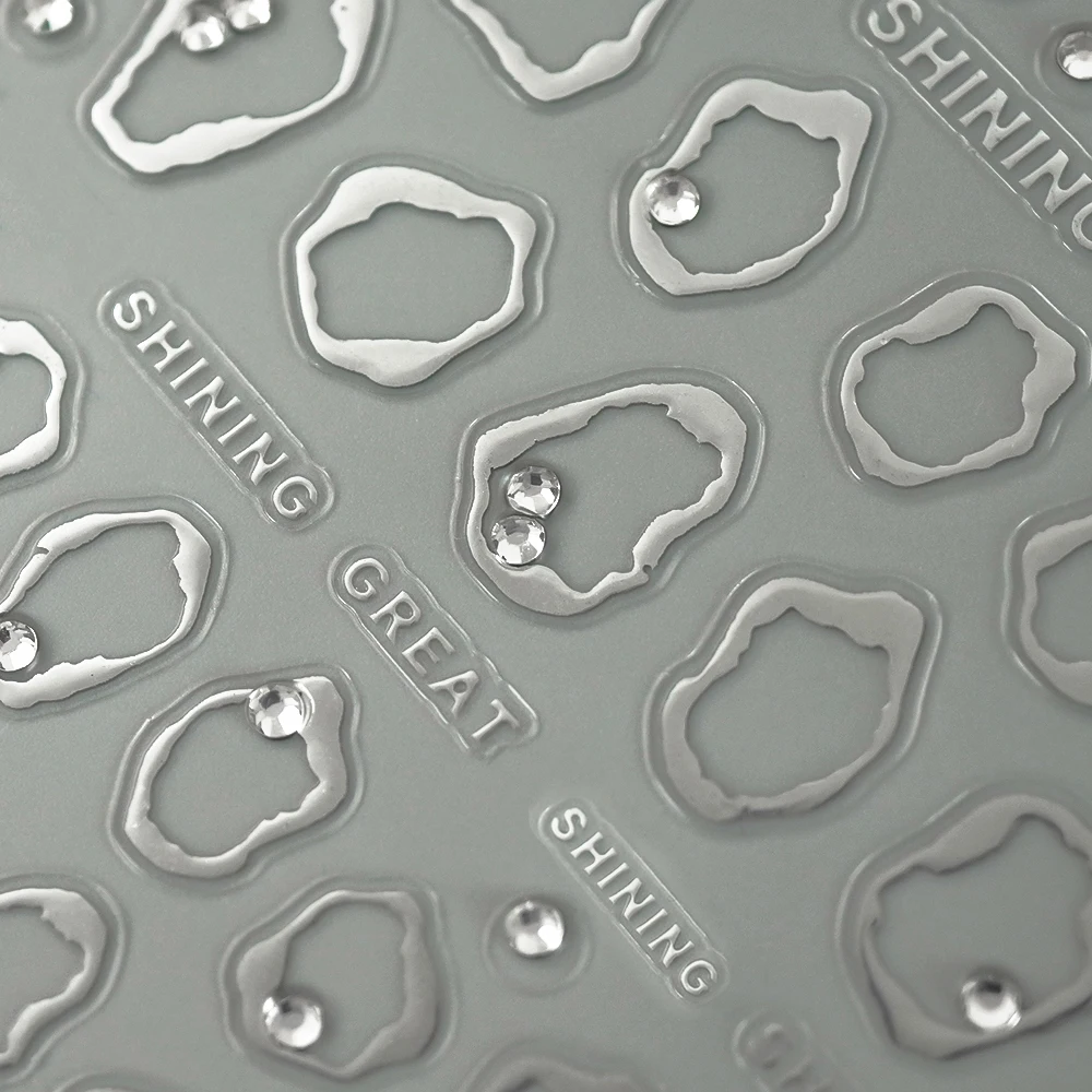 1 قطعة 5D الراين الذهب الفضة غير النظامية نمط مسمار ملصقا تصميم بسيط لاصق مسمار الفن الديكور الشارات الإمدادات