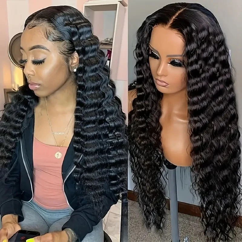 European and American fashion wigs, African lace front small tube afro long curly hair wig