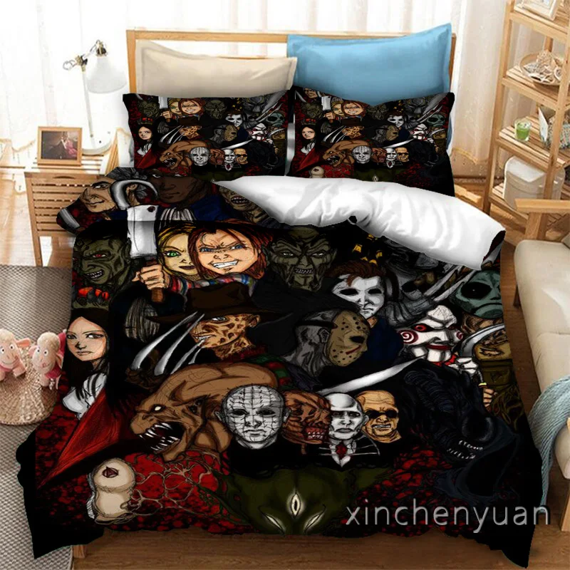 phechion Horror Movie Character 3D Print Bedding Set Duvet Covers Pillowcases One Piece Comforter Bedding Sets Bedclothes K245