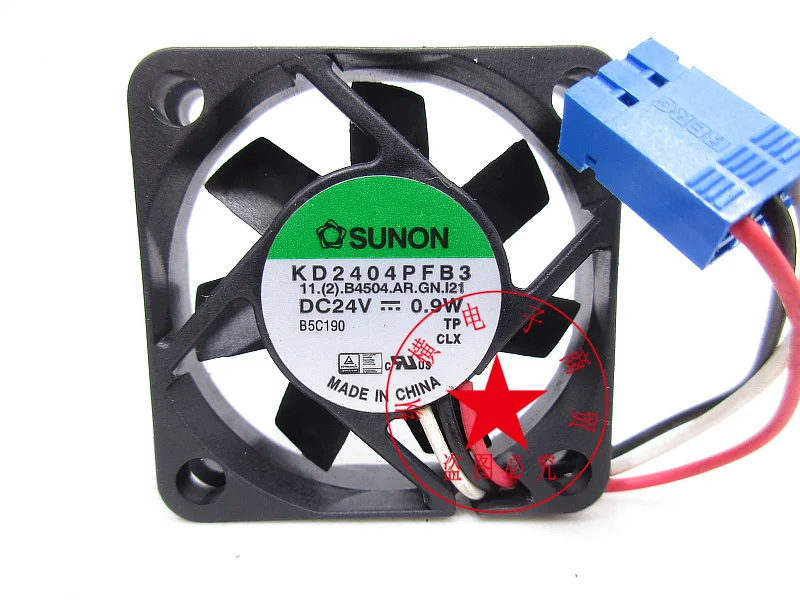 For Sunon KD2404PFB3  DC 24V 0.9W 3-wire 40x40x10mm Server Square fan