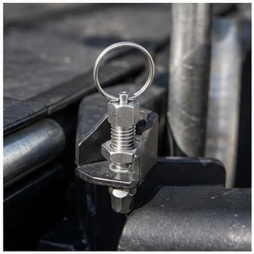 Stainless Steel Spring Plunger Pin M8 Retractable Locking Knob Heavy Duty Trailer Gate Industrial 2 Pieces