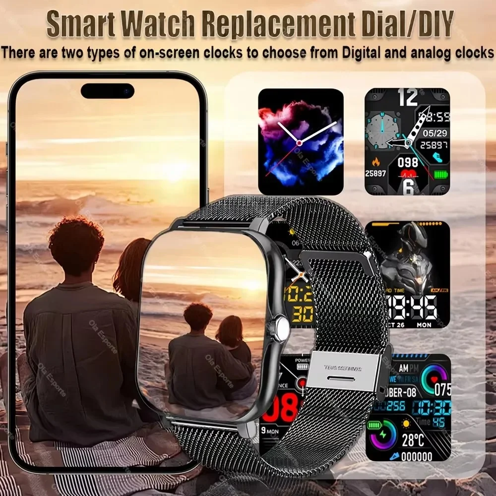 

2026 Ola Esporte Outdoor Sports Smartwatch HD BT Call Smart Watch ECG Monitoring Always Display Heart Rate Waterproof Smartwatch