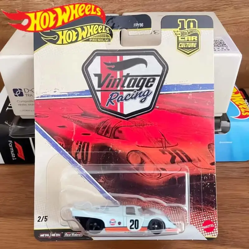 En Stock Hot Wheels Premium Car Culture Autos Clásicos de Carreras Jaguar Porsche Corvette Ferrari Lancia Modelos a Escala 1:64 Adornos Regalos