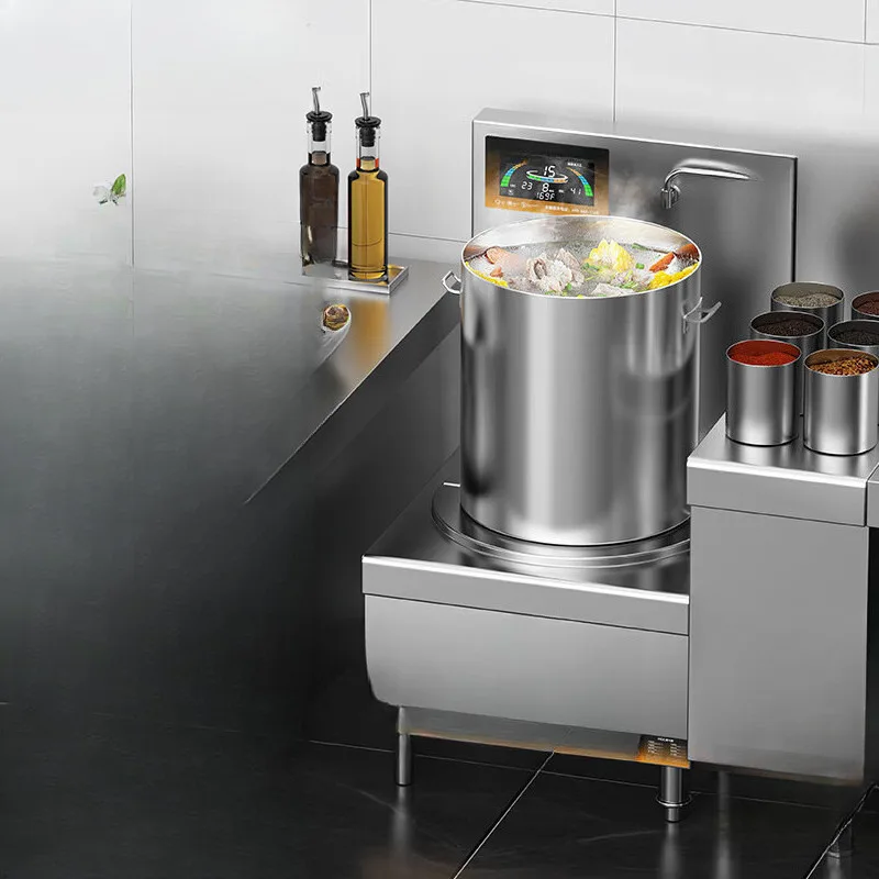 

Commercial induction cooker 12kw flat soup cooker hotel hanging soup cooker canteen kitchen electromagnetic