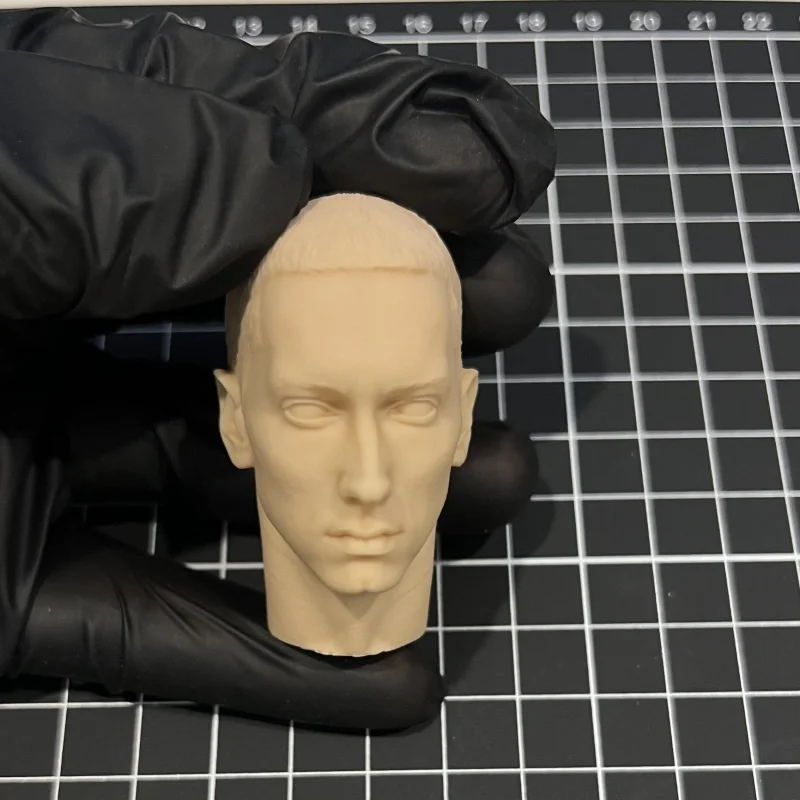 

1/6 Hip Hop Artist Head Sculpt Unpainted Resin - BlondeShavedStyle for12 InchActionFigureCustomization,HyperRealisticCollectible