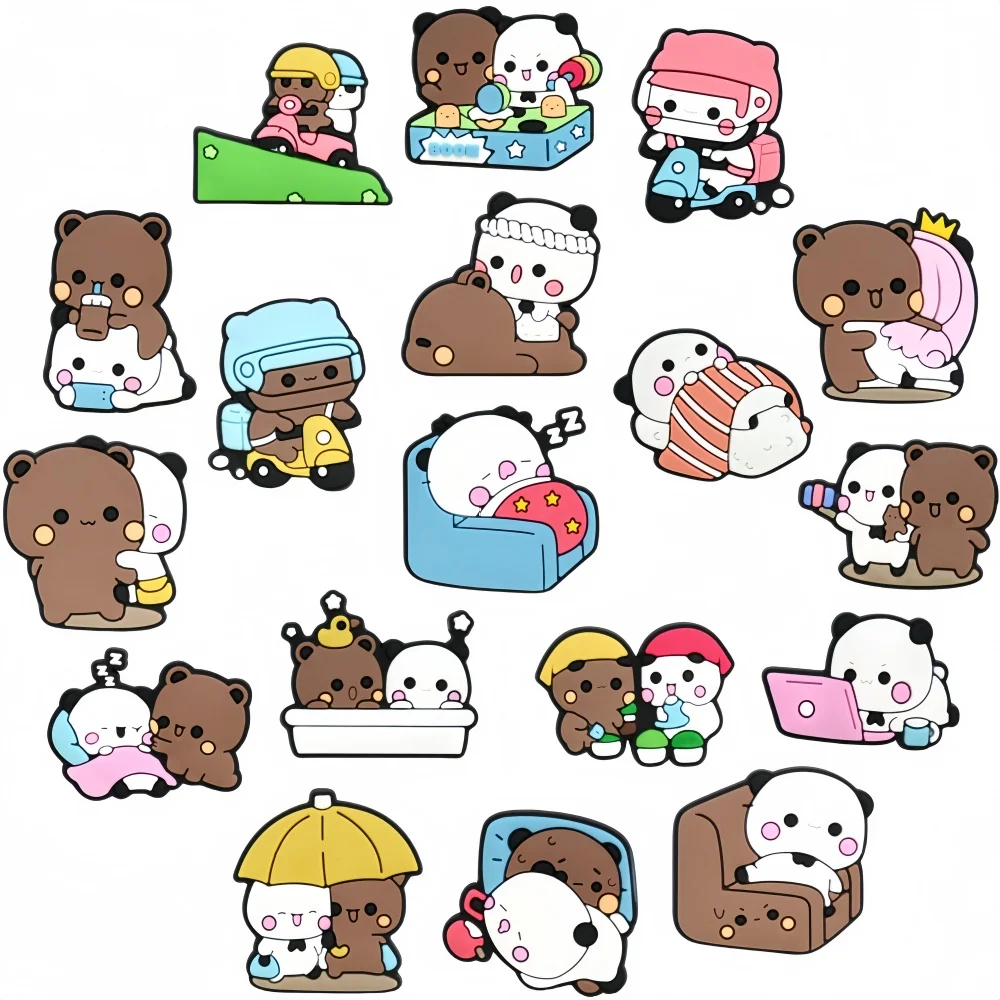 18Pcs Cute Animal Shoe Charms for Crocs, Cartoon Shoe Charms for Bracelet Wristband Clog Sandals Birthday Party Favors Gifts