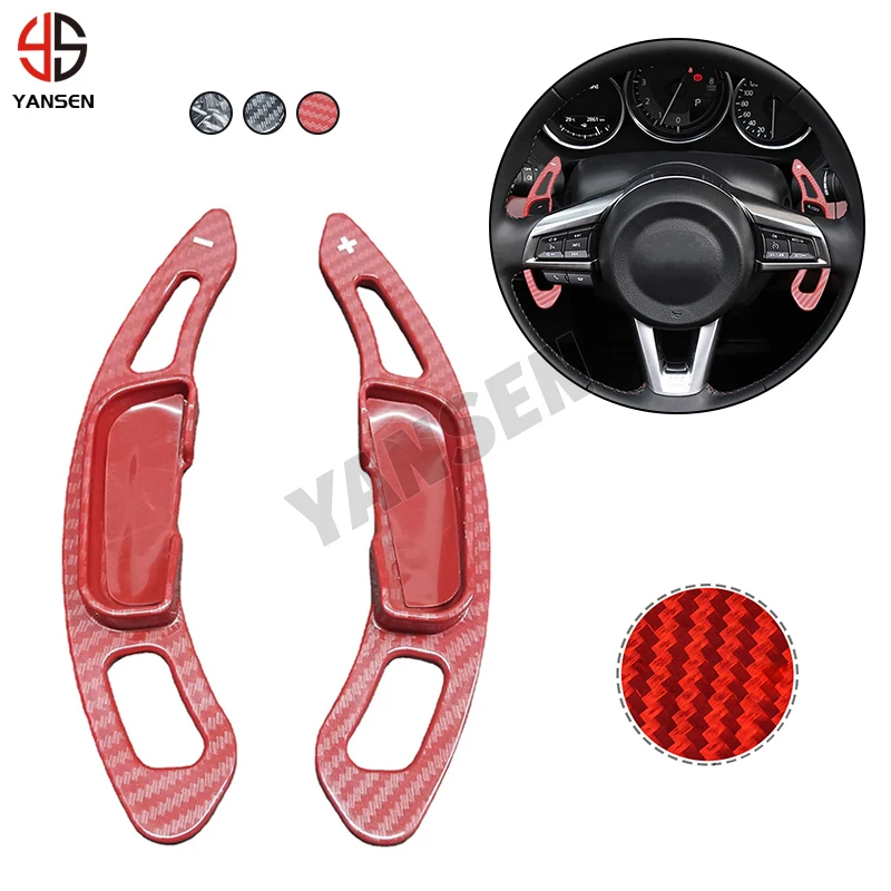 

Car Steering Wheel ABS Carbon Fiber Shift Paddle Extension Shifter For Mazda 3 4 5 Atenza Axela CX-4 CX4 CX5 CX-5 Accessories