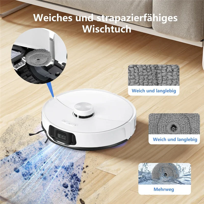 ملحقات الأجزاء المنزلية لـ Roborock S8 Maxv Ultra مجموعة ملحقات الأجزاء البديلة مع أكياس الغبار والفرش الرئيسية والمرشحات والمسح