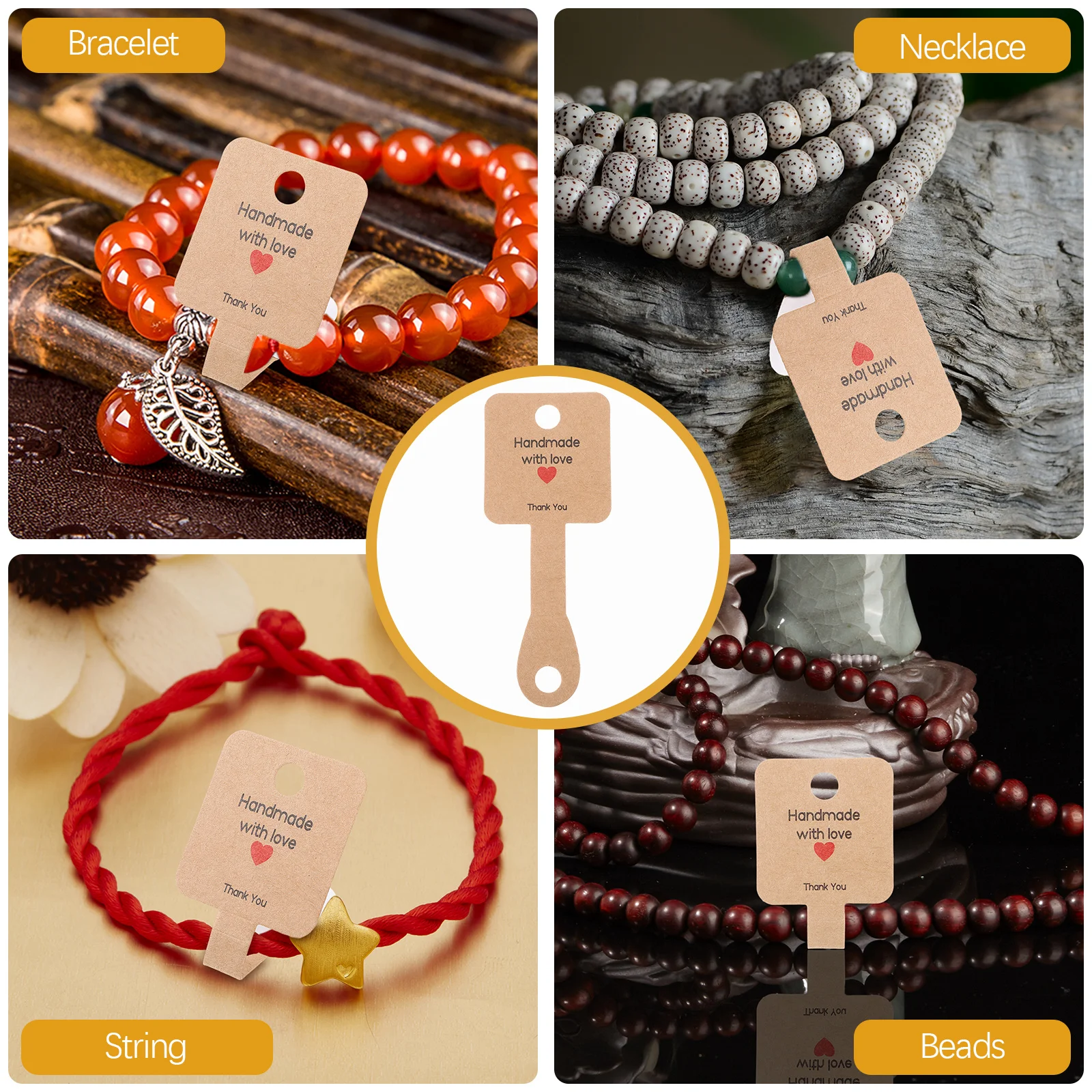 100 stuks ketting vouwkaarten sieraden displaykaarten decoratief gebruiksvriendelijk aanwezig juwelen voldoende hoeveelheid