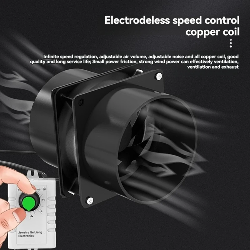 Ventilateur à Vitesse Réglable par USB, Absorbeur de struction ée ESD, Extracteur en Fporcelaine, Conduit d'Extrusion