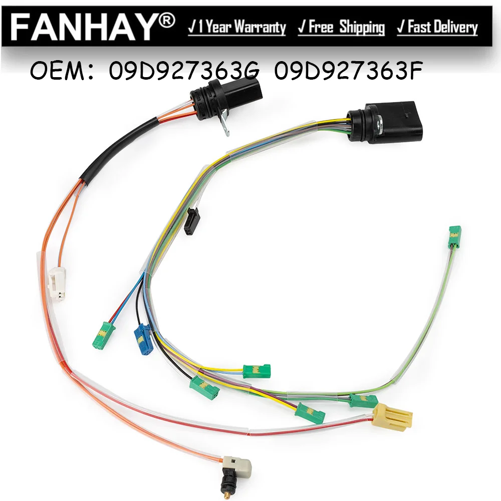 

6Pins 14Pins Transmission Wiring Harness 09D 6Speed For Porsche Cayenne For VW Touareg For Audi Q7 Gearbox 09D927363G 09D927363F