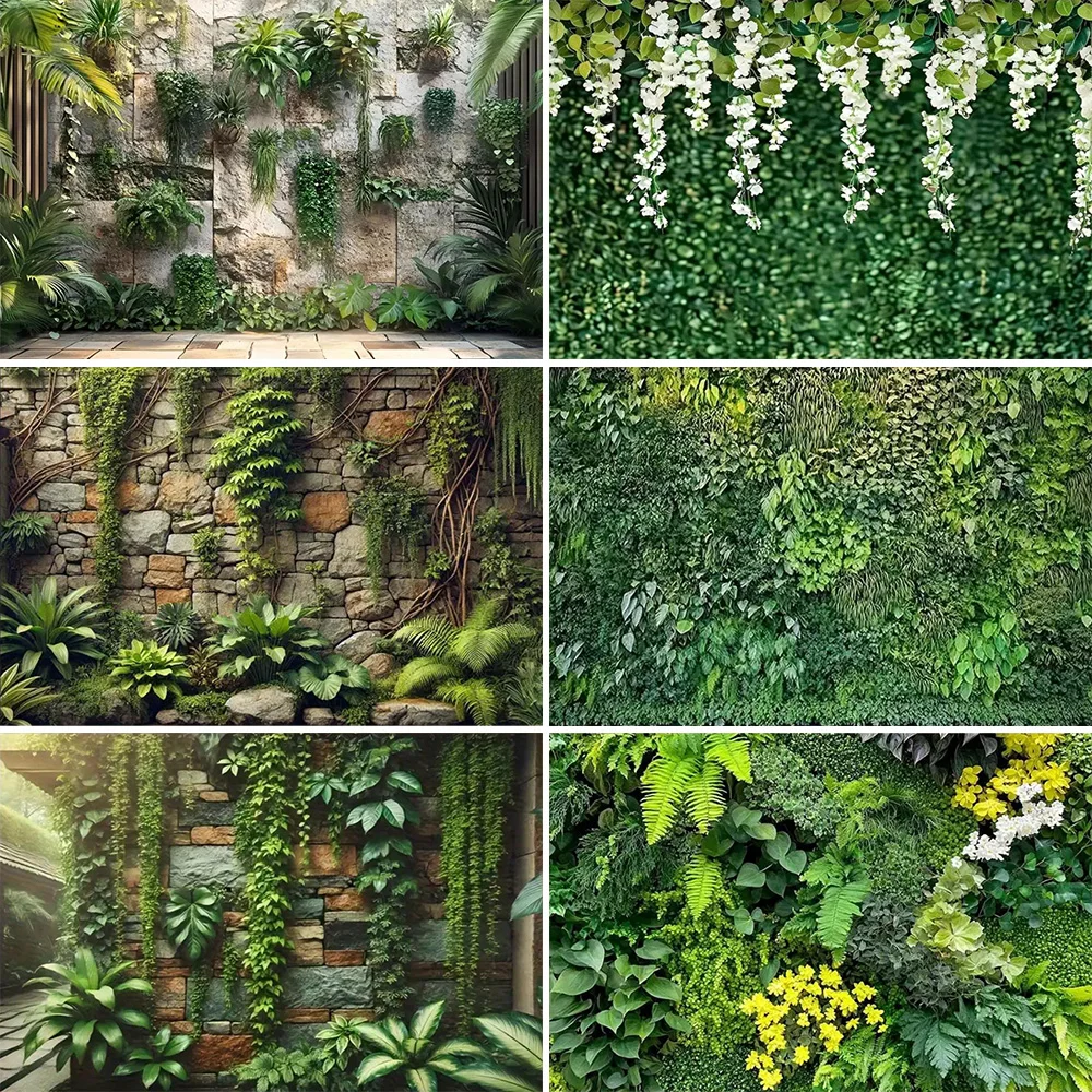 Decoración para Fiestas Temáticas de Plantas Verdes, Fondo de Hojas de Palma, Telón de Fondo Tropical de la Selva, Artículos de Fotografía para Baby Shower, Pancarta y Accesorios