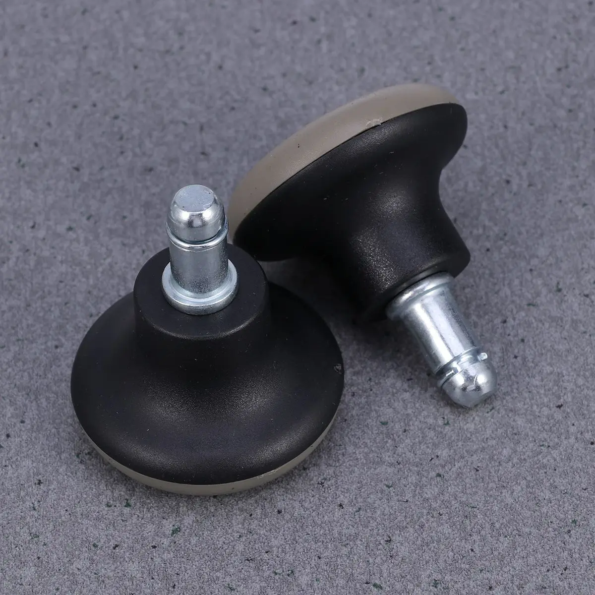 5 Pc Revolving Chair Wheel Pu Office Adjustable Solid Rubber Mute Caster Wheels