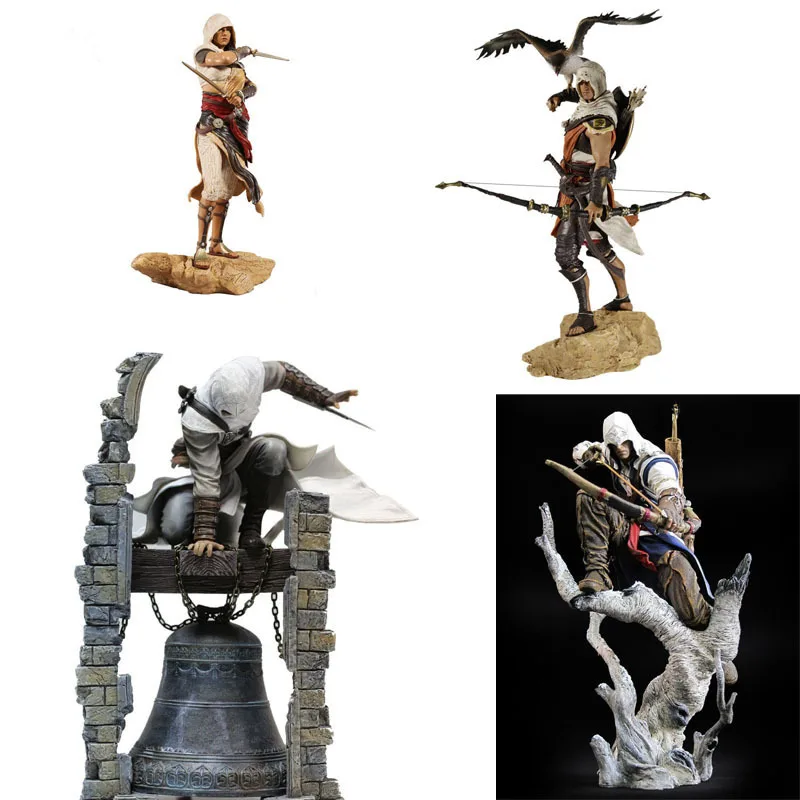 Figura Coleccionable de PVC de Bayek de Assassin's Creed de Ubisoft con Águila, Adorno Decorativo de Escritorio para Coleccionistas de Juegos Adultos