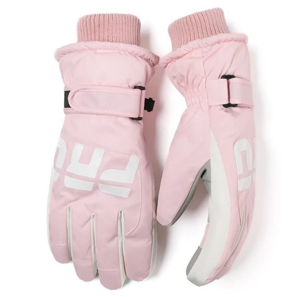 Guantes de esquí cálidos para invierno con pantalla táctil, antideslizantes, a prueba de viento, para exteriores, con forro polar, para nieve, Snowboard, guantes gruesos para ciclismo