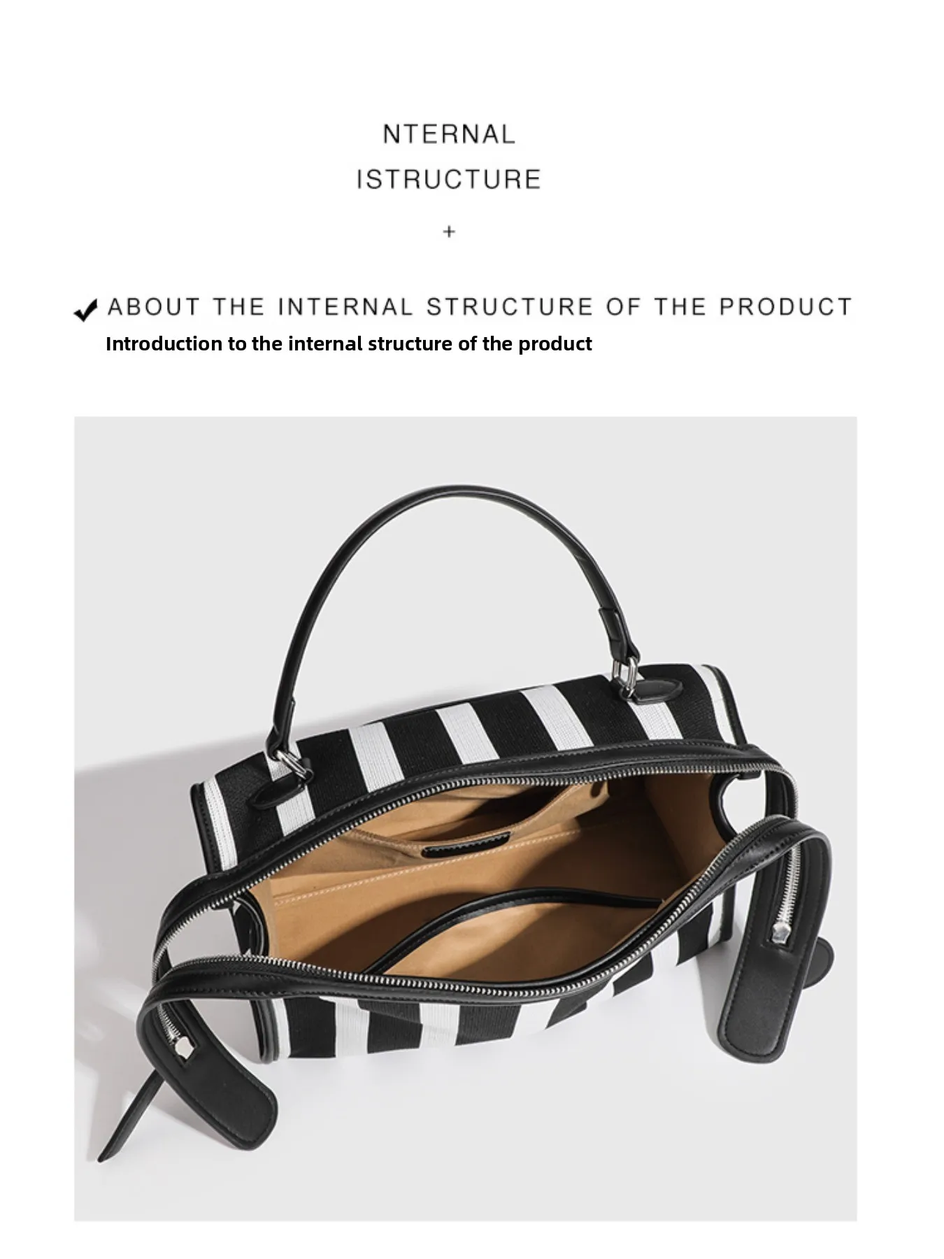 حقيبة ظهر للطلاب مخططة متعددة الاستخدامات من أكاديمية، حقيبة وسادة عصرية ذات سعة كبيرة