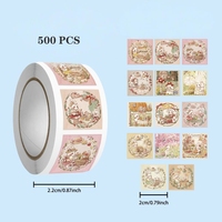 500pcs Dreamy Flower Bunny Rabbit Label Stickers Envelope Gifts Sealing Stickers Books Cups Phone Decor Party Label Stickers