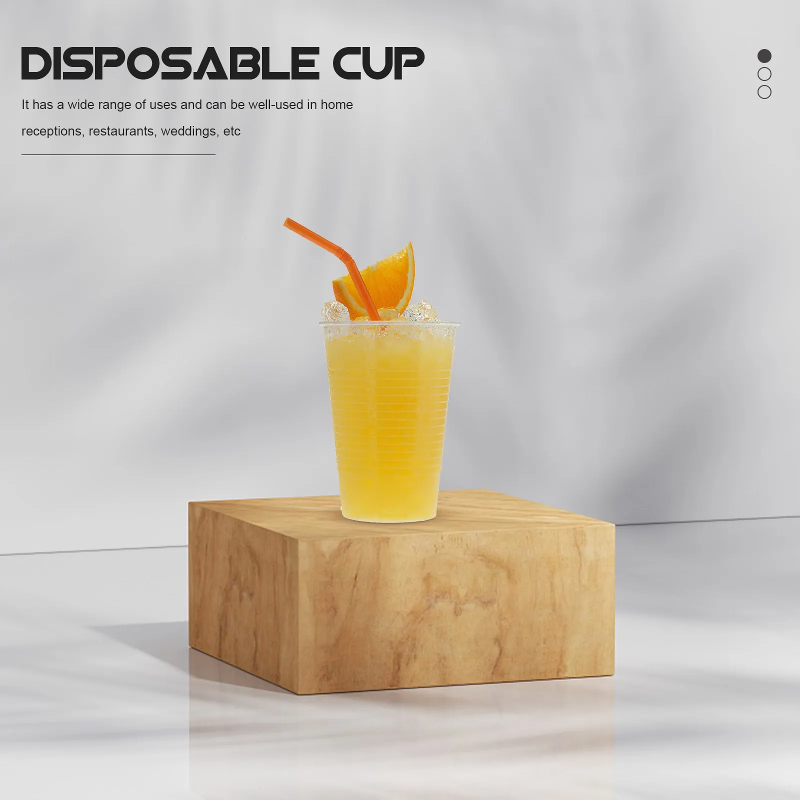 

500Pcs Thick Plastic Disposable Cups Wedding Party Bbq Picnic One Off Drinking Cups Juice Wine Beverage Disposable Juice Cup