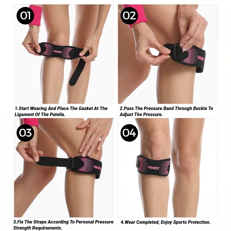 Adjustable Patella Brace Strap Kneepads Knee Support Pad Protective Sports Gear Basketball Volleyball Protector Tendon Straps image 5