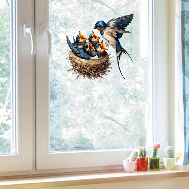 Swallow bird wild animal Art wall Stickers living room sofa background Decoration home Decoration children's room decals CM78