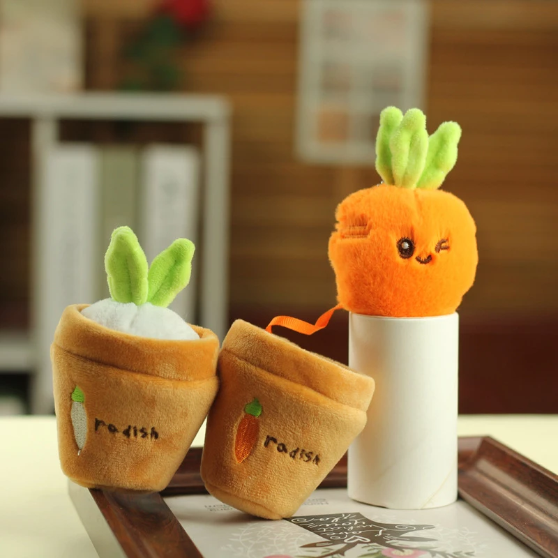 1 個かわいい大根ウサギぬいぐるみペンダントウサギ人形キーホルダーペンダントバッグペンダント子供のギフト