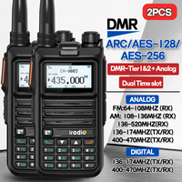 2PCS Iradio DM-UV4R DMR Digital Analog Walkie Talkie Dual Mode  Dual Time Slot AES-256 1024 Channels AM FM NOAA Two Way Radio