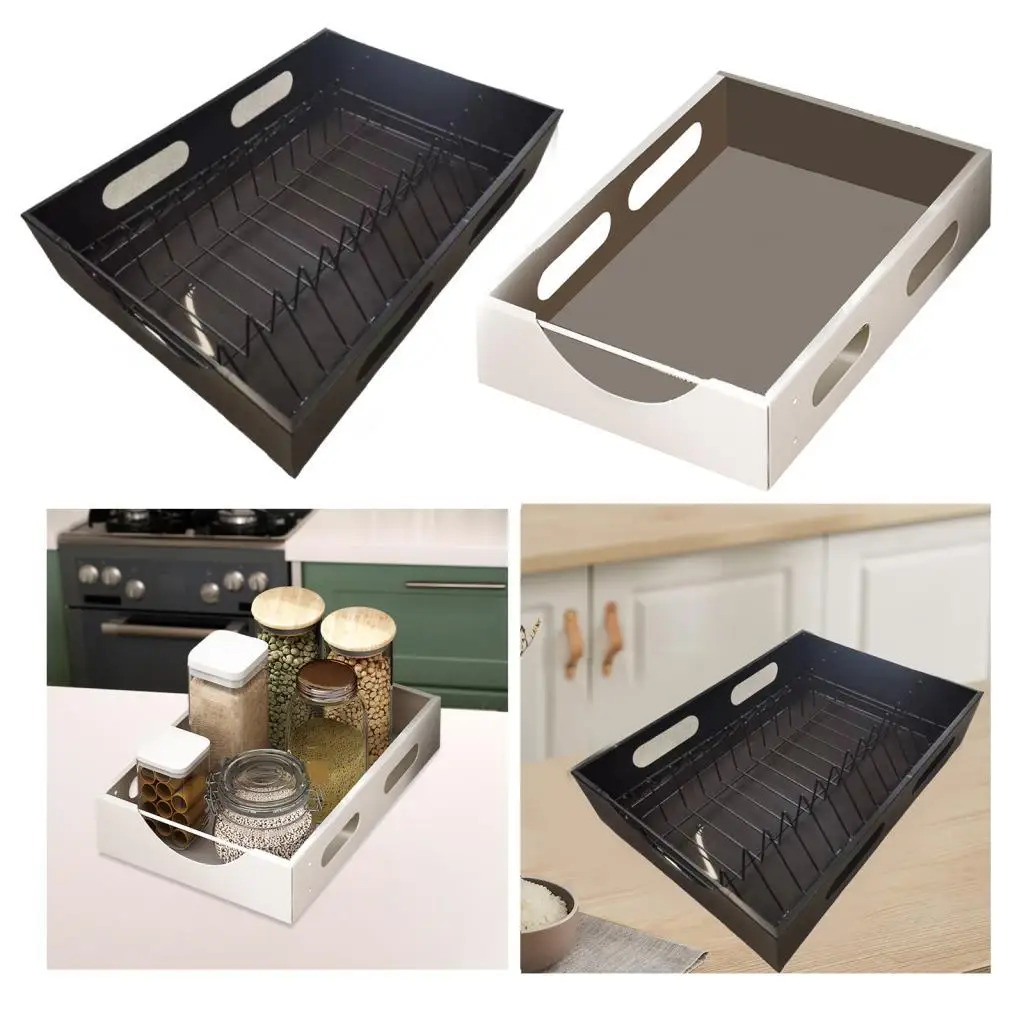 Pull Out Cabinet Drawer Pantry Organizer Multifunctional Stainless Steel Rack for Home Kitchen Cupboard