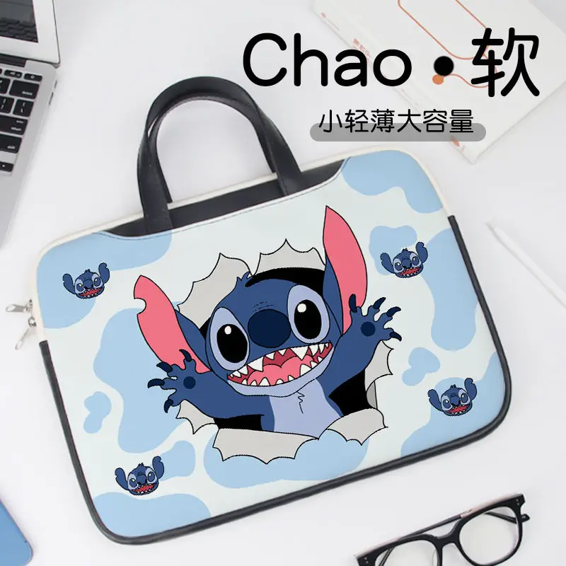 

Disney Stitch Laptop Bag Case 13 14 15 16 17 15.6 Inch Notebook Bag For Macbook Air Pro Computer Shoulder Handbag Briefcase Bag