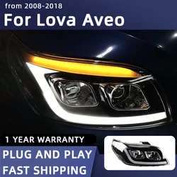 Car Styling Head Lamp for Lova LED Headlight 2008-2018 Lova Aveo Headlights DRL Signal Projector Lens Automotive