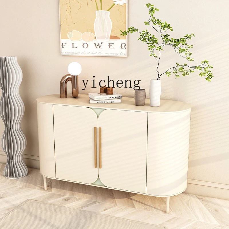 YFY light luxury door cabinet solid wood home integrated storage living room new sofa wall dining side cabinet