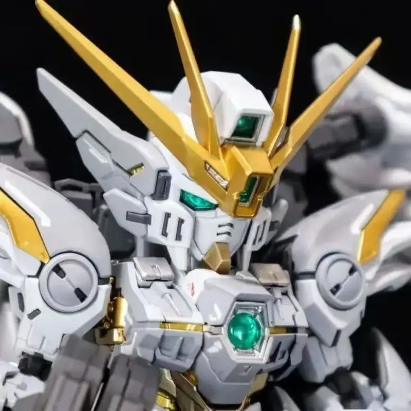 Mgsd wing zero ew neve branca versão anjo pena gota mech montagem modelo kit figura de ação decoração desktop boneca menino brinquedo