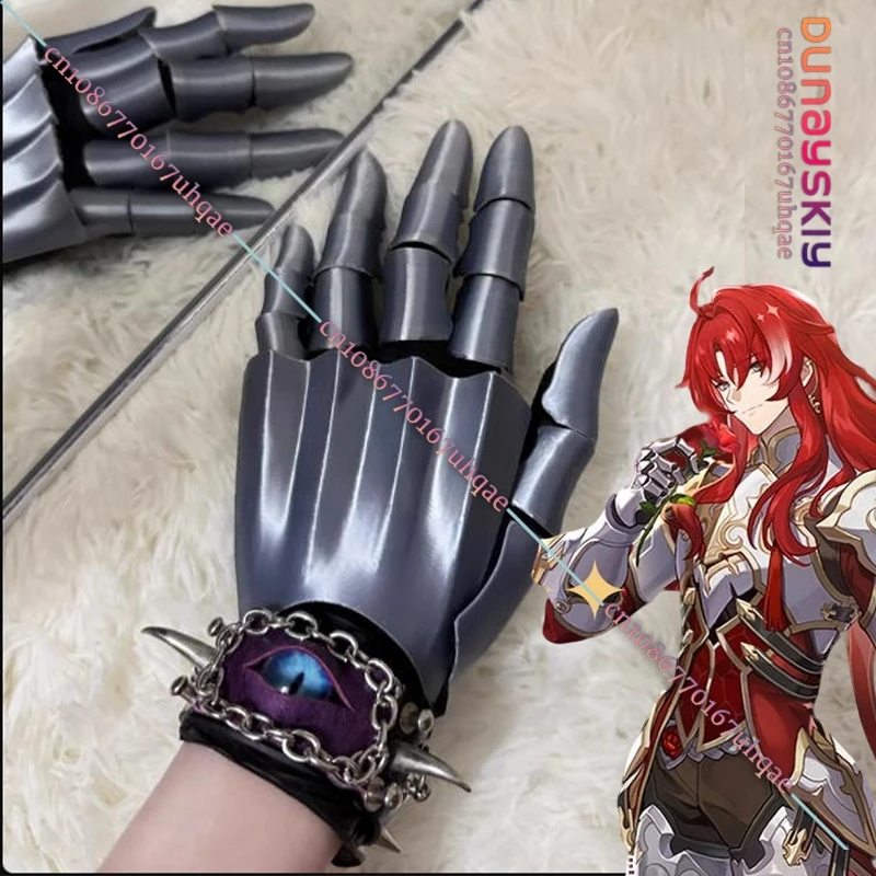 

Honkai lmpact Argenti Cosplay Costume Arm Gloves Accessory 4Color Gloves Mechanical Knight Armor Retro Cosplay Props Role Play