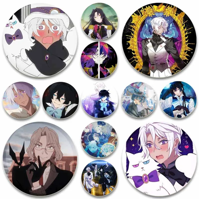 Round Cartoon Brooches The Case Study of Vanitas Pins Backpack Cothes Accessories Gifts Round DIY Creative Anime Badge