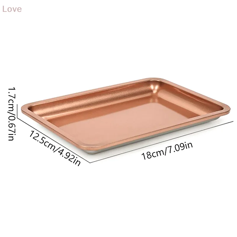 ステンレス鋼化粧品収納トレイジュエリーネイルアートツール用ドクター外科プレートデスクトップオーガナイザー金属サロントレイ