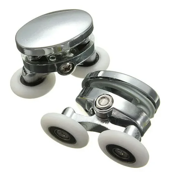 2Pcs 25mm Shower Door Rollers Zinc Alloy Bathroom Wheel Accessories Glass Hardware