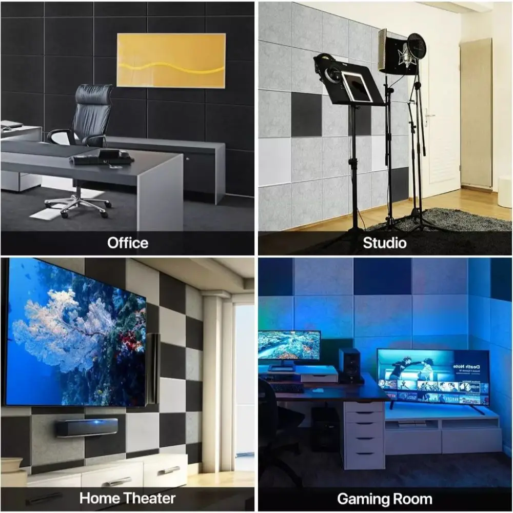 9mm Thick Self-Adhesive Acoustic Foam Panels High Density Anti Static Sound-Absorbing Foam Soundproofing Foam Panel KTV
