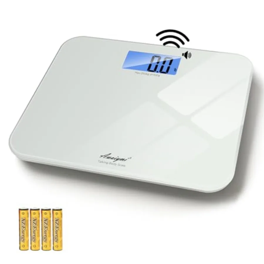 

Talking Scales for Body Weight, Highly Accurate Digital Talking Bathroom Scale with Large LCD Screen, Auto On and Off, Talking
