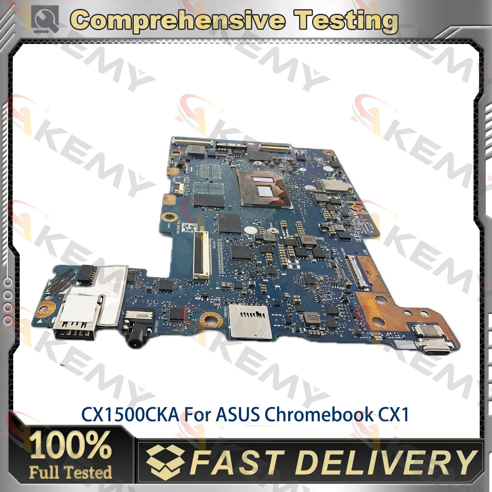 CX1500CKA Laptop Motherboard For ASUS Chromebook CX1 CX1500C CX1500CKA Notebook Mainboard With R3 R5 R7 CPU stk 100% tests OK