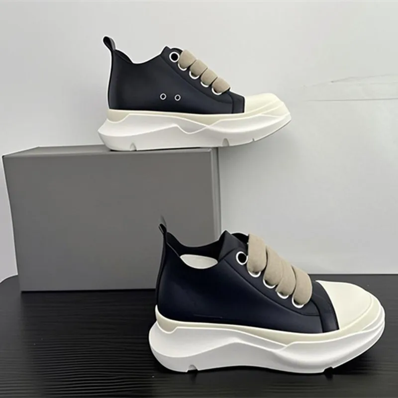 

Men Shoes Women Casual Canvas Low Thick Shoelaces Platform Increase Sneakers Board Shoes Vintage Original Luxury Owen 1 sold