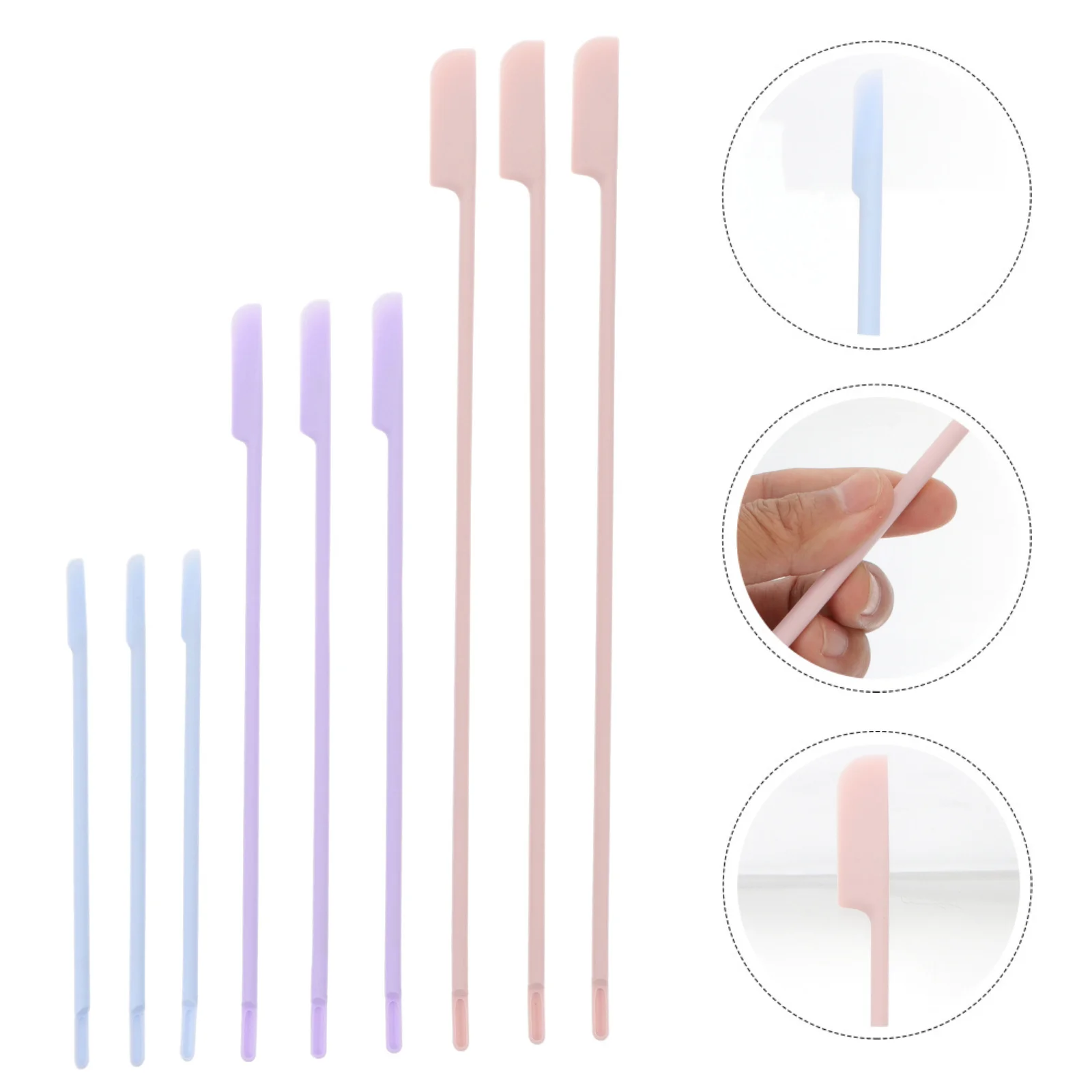 

9Pcs Beauty Spatula Silicone Makeup Tools Scraper Cream Lotion Applicator Lipstick Lip Gloss Scraper
