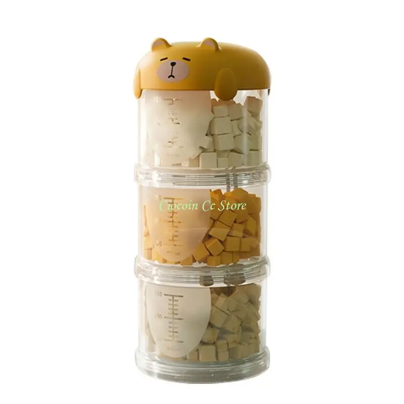 X90F Space Saving Tiered Pet Treats Storage Box With Tight Cover For Dry And Accessories Container Holder
