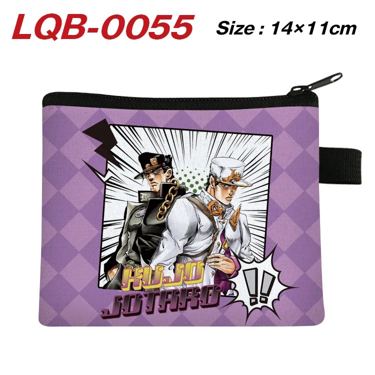 JoJo's Bizarre Adventure Anime Wallet Cartoon Card Holder Purse Men and Women Short Wallets With Zipper Coin Pocket