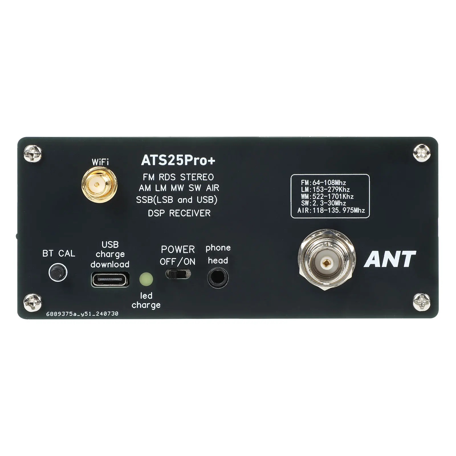 Bluetooth,wifi,sdr,ats25 pro,fm,sw,ssb,mw,lwをサポートする航空バンド受信機