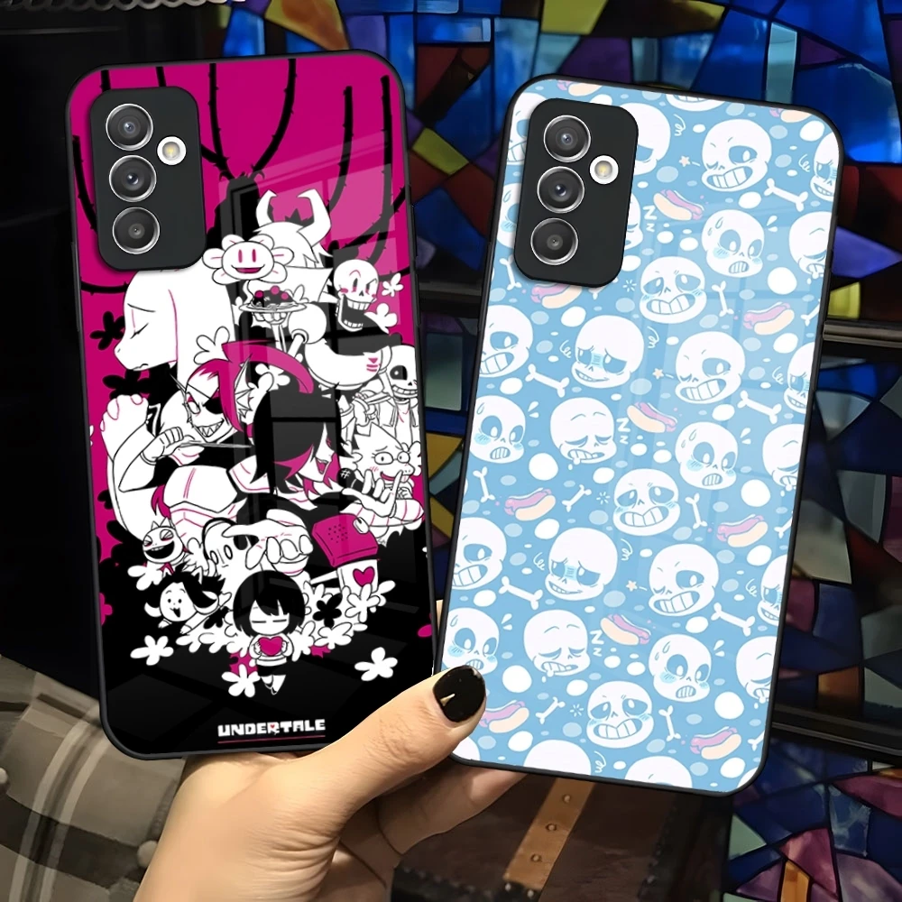 Game U-Undertale Handyhülle für Samsung Galaxy S26 S25 S24 S23 S22 S20 S21 Ultra Plus Fe Edge Farbige Silberne Abdeckung