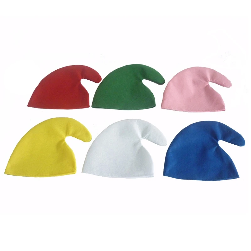 Y1UB Xmas Headwear Decor Elves Hat Multi-color Hats Christmas Hat Cosplay Show Props